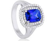 Doma Jewellery SSRZ612B7 Sterling Silver Ring With Micro Set Cubic Zirconia Size 7