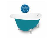 American Bath Factory T020A CH L P Champagne Marilyn 67 in. Splash Of Color Acrastone Tub Drain No Faucet Holes Small