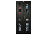 Hallowell 415S24SV ME 400 Series Stationary SV Storage Cabinet 36W in. x 24D in. x 72H in. 708 Midnight Ebony Single Tier Double Safety View Door 1 Wide