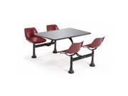 OFM 1005 MRN Cluster Table with Laminate Top Maroon