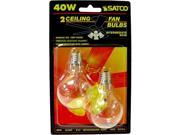 Satco Products S2744 40W A15 E17 Intermediate Base Clear Ceiling Fan Incandescent Light Bulb