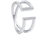 Doma Jewellery SSRZ7605 Sterling Silver Ring With Cubic Zirconia Size 5