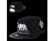 Decky W77 BLKBLK Acrylic Vinyl California Republic Cap Black Black