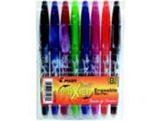 Pilot Frixion Erasable Gel Ink Pen Fine Tip Assorted Color Pack 8
