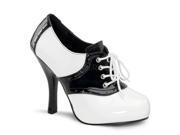 Funtasma SAD48_B W 9 0.75 in. Hidden Platform Two Tone Lace Up Saddle Shoe Black White Size 9