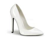 Pleaser SEXY20_W 6 Stiletto Pointed Toe Pump Shoe White Size 6