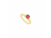 Fine Jewelry Vault UBJ7357Y14R 101RS4 Ruby Ring 14K Yellow Gold 1.00 CT Size 4