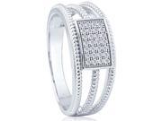 Doma Jewellery SSRZ6847 Sterling Silver Ring With Micro Set CZ Size 7