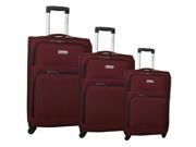 McBrine A188 3 RE 3 Piece Spinner Luggage Set III Red