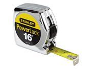 Stanley Bostitch 33116 0.75 in. x 16 ft. Powerlock Tape Rule Plastic Case Chrome