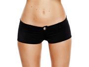 RomaCostume SH3227 Blk S M Womens Low Rise Shorts with Button Front Black Small Medium