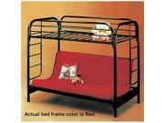 Yuan Tai Furniture 8986R Twin Full Red Futon Bunkbed