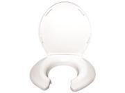 Hardware Express 2445263 3W Big John Open Front Toilet Seat With Cover White