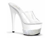 Fabulicious CLE430_C 9 Closed Back Ankle Strap Sandal Clear Size 9