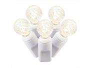 NorthLight Set Of 50 Warm White Commercial Grade LED G12 Berry Christmas Lights White Wire