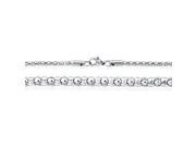 Doma Jewellery SSSSN04924 Stainless Steel Necklace Popcorn Style 3.3 mm. Length 18 2 24 in.