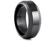 Doma Jewellery SSCER0578.5 Ceramic Ring 9 mm. Wide Size 8.5