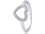Doma Jewellery SSRZ6386 Sterling Silver Ring Heart With CZ Size 6