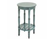 EcWorld Enterprises 7732269 Urban Designs Seaside Solid Wood 29 In. Side And Accent Table Blue