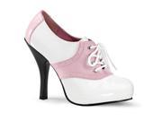 Funtasma SAD48_BP W 9 0.75 in. Hidden Platform Saddle Shoe Pink White Size 9