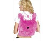 Roma Costume 14 BP4125 HP O S Synthetic Fur Back Pack One Size Hot Pink