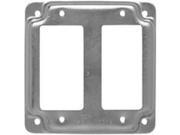 Raco 809C 4 in. Flat Corner Square Double Ground Fault Interrupter Receptacle Box Cover