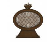 Benzara 20345 Vintage Themed Metal Wood Table Clock