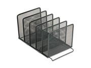 Eldon Office Products 22141 Mesh Stacking Sorter Five Sections Metal 8 1 2w x 14 1 4d x 7 1 2h Black
