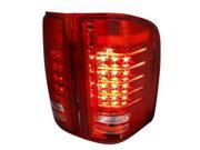 Spec D Tuning LT SIV07RLED RS LED Tail Lights for 07 to 12 Chevrolet Silverado Red 13 x 11 x 18 in.