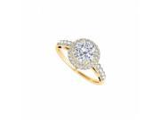 Fine Jewelry Vault UBNR84677Y14D Halo Ring in 14K Yellow Gold With Natural Diamond