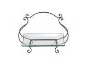 Woodland 68543 Glass plate with basket style swivel handle