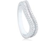 Doma Jewellery SSRZ6117 Sterling Silver Ring With Cubic Zirconia Size 7