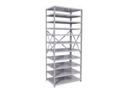 Hallowell 471C 18PL AM MedSafe Antimicrobial Hi Tech Shelving 48 in. W x 18 in. D x 87 in. H 711 Platinum 11 Adjustable Shelves