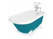 American Bath Factory T040F WH P Jester 54 in. Splash Of Color Acrastone Bath Tub Small