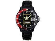 Frontier 51QB Aquaforce Silicone Strap Red Black Rotating Bezel Watch