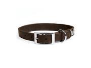 Rockinft Doggie 844587010591 .75 in. x 18 in. Leather Collar Plain Brown