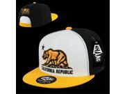 Decky W1 CR WHTGOLBLK California Republic Snapback Cap