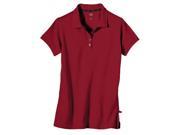 Dickies FS023HD M Womens Solid Pique Short Sleeve Polo Shirt Cherry Red Medium