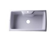 ALFI Brand AB3520DI W Drop In Single Bowl Granite Composite Kitchen Sink White 35 in.