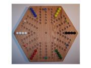 Charlies Woodshop W 1936alt. 2 Wooden Marble Game Board Red Oak with 12 Birch Inlaid Spots