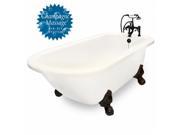 American Bath Factory T051B OB R B Champagne Trinity 60 in. Bisque Acrastone Air Bath Tub Large