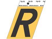 Hy Ko Products GG 25 R 3.50 in. Aluminum Adhesive Letter R Pack Of 10