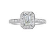 SuperJeweler RLB2735 18W H I I1 z4 Hansa 3Ct Diamond Emerald Engagement Ring In 18K White Gold H I Si2 I1 Size 4
