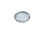 Jesco Lighting H SL47 12V Y S LED Flush Mount Matte Silver Finish with Clear Glass