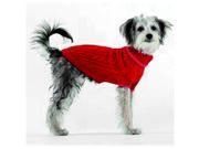 Ethical Fashion seasonal 689668 Classic Cable Dog Sweater Red Large