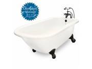 American Bath Factory T060B OB L B Champagne Maverick 67 in. Bisque Acrastone Air Bath Tub Small