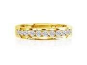 SuperJeweler H0404129 YG z7 0.25Ct Round Diamond Heavy Mens Wedding Band In 14K Yellow Gold Size 7