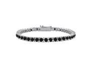 Fine Jewelry Vault UBBR14WRD131700BD Black Diamond Tennis Bracelet with 7 CT Black Diamonds