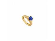 Fine Jewelry Vault UBJ2953Y14DS 101RS6 Sapphire Diamond Engagement Ring 14K Yellow Gold 2.50 CT Size 6