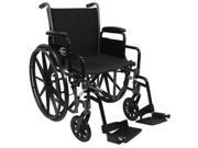 Karman Healthcare LT 700NT LT 700T 16 in. Height Adujustable Seat 36 lbs. Lightweight Steel Wheelchair with Removable Armrest